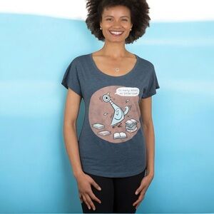 Out of Print Mo Willems The Pigeon: So Many Books Relaxed Fit Tee Shirt Size 3XL